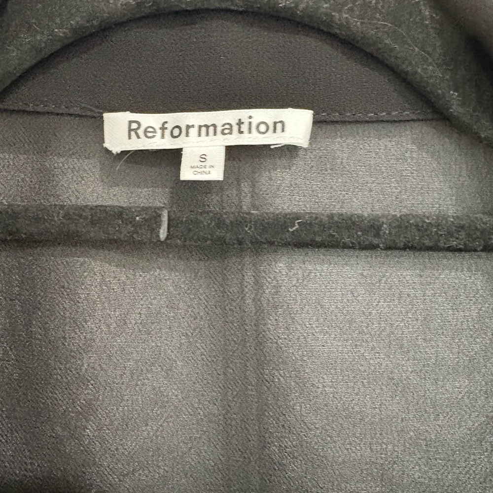 Reformation Blouse, Semi Sheer Button Up - Picture 5 of 6